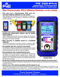 Thumbnail of document Data Sheet - 525Plus Diagnostic Thermocouple, RTD & Milliamp Calibrator